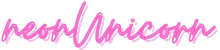 neon unicorn sign logo